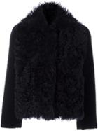 S.w.o.r.d 6.6.44 Classic Fur Jacket, Women's, Size: 42, Blue, Lamb Skin/sheep Skin/shearling