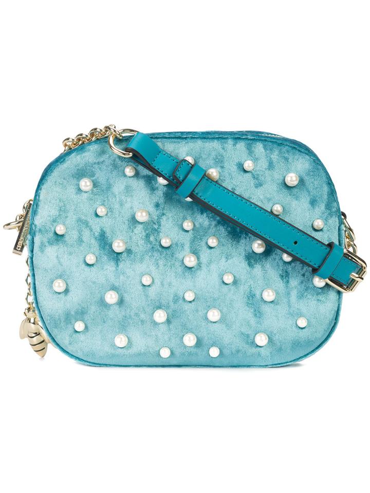 Christian Siriano Pearl Embellished Crossbody Bag - Blue