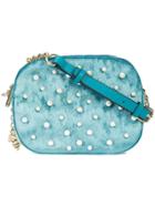 Christian Siriano Pearl Embellished Crossbody Bag - Blue