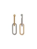 Burberry Gold And Palladium-plated Link Drop Earrings - Metallic