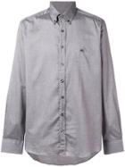 Etro Logo Embroidered Button Down Shirt - Grey