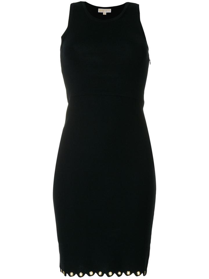 Michael Michael Kors Scalloped Hem Bodycon Dress - Black