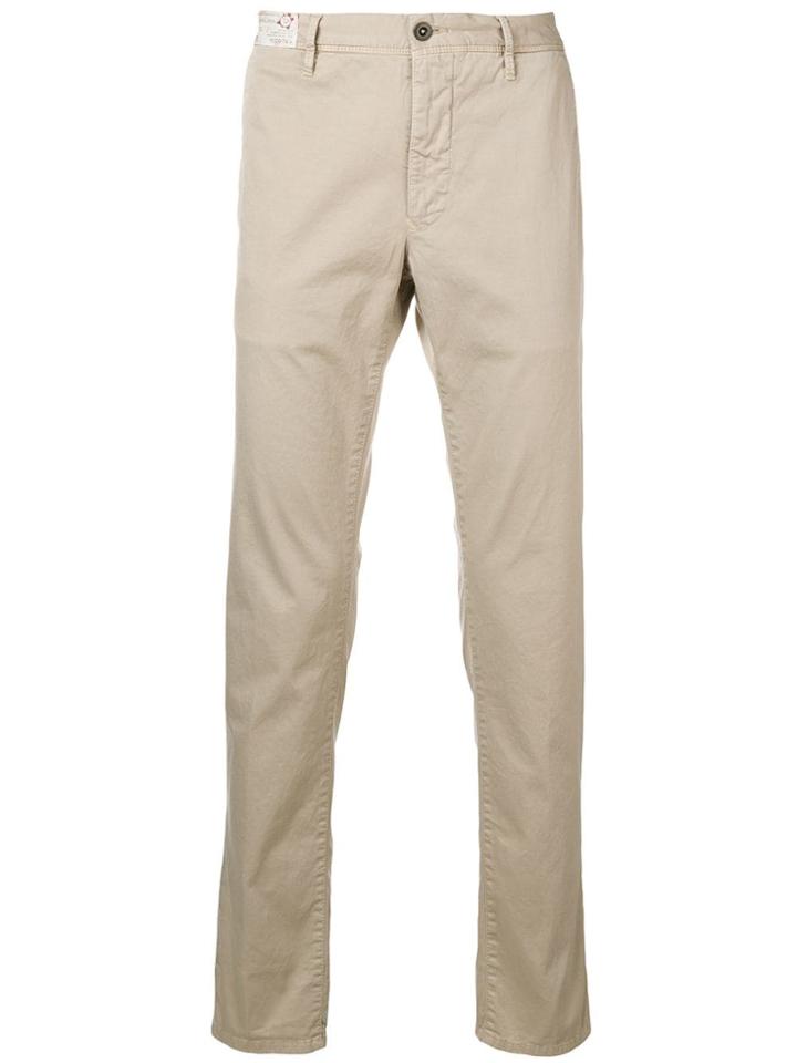 Incotex Low Rise Regular Trousers - Neutrals