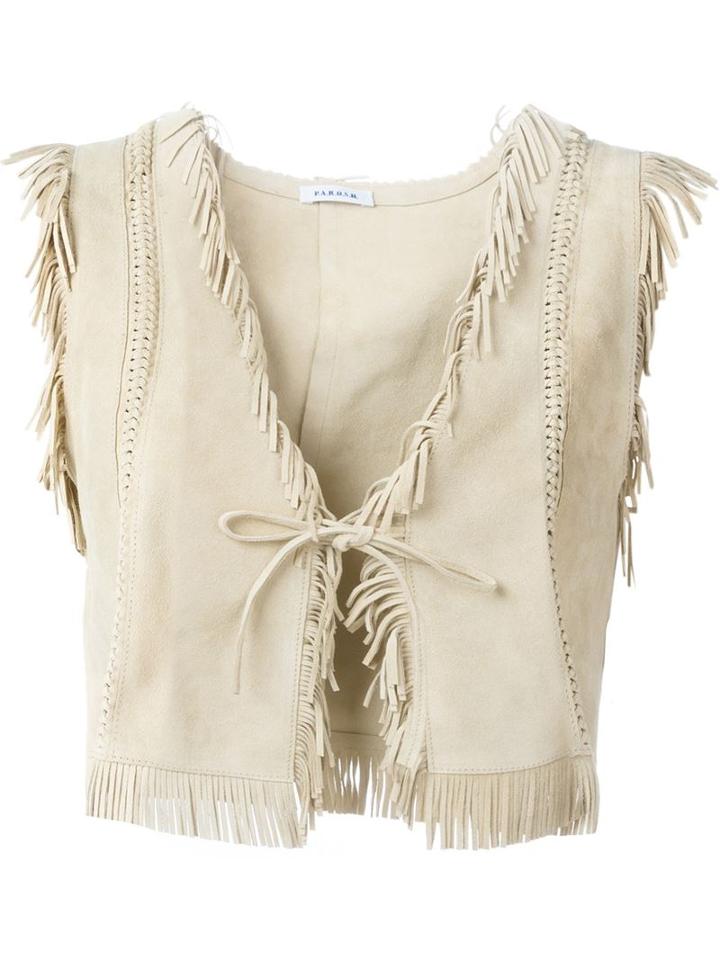 P.a.r.o.s.h. Muland Waistcoat, Women's, Nude/neutrals, Calf Leather