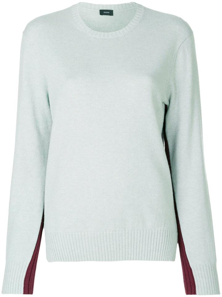 Joseph Fine Knit Side Stripe Sweater - Blue
