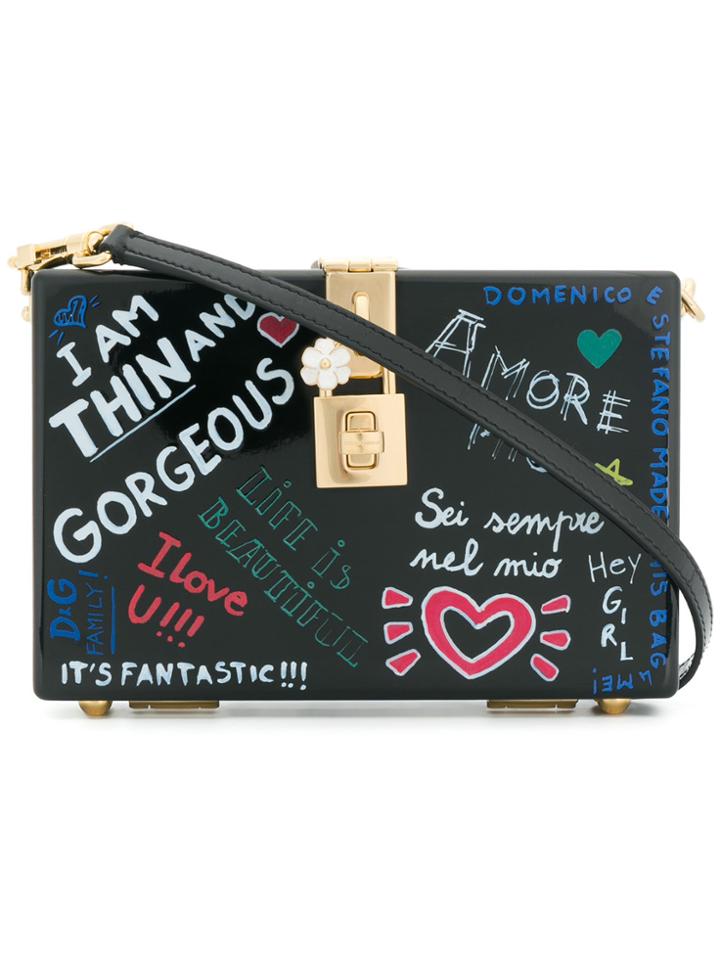 Dolce & Gabbana Dolce Box Clutch Bag - Black