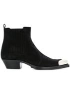 Balmain Metallic Toe Boots - Black