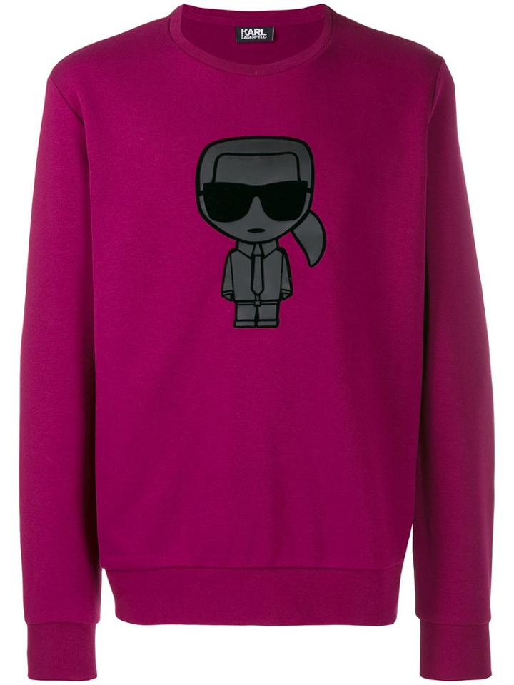 Karl Lagerfeld Ikonik Print Sweatshirt - Pink