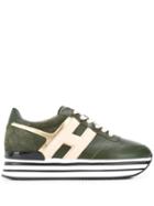 Hogan Platform Sole Sneakers - Green