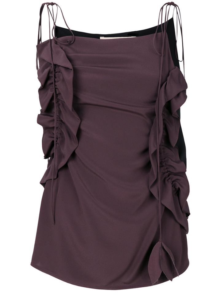 Marni Ruched Tank Top - Pink & Purple