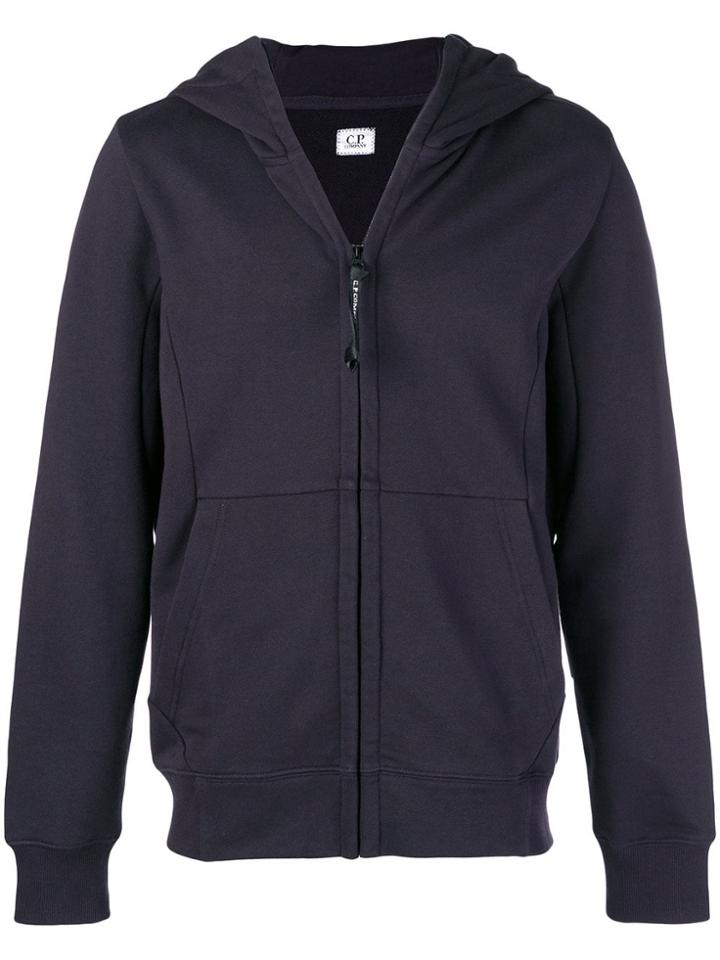 Cp Company Zipped Hooded Sweatshirt - Blue