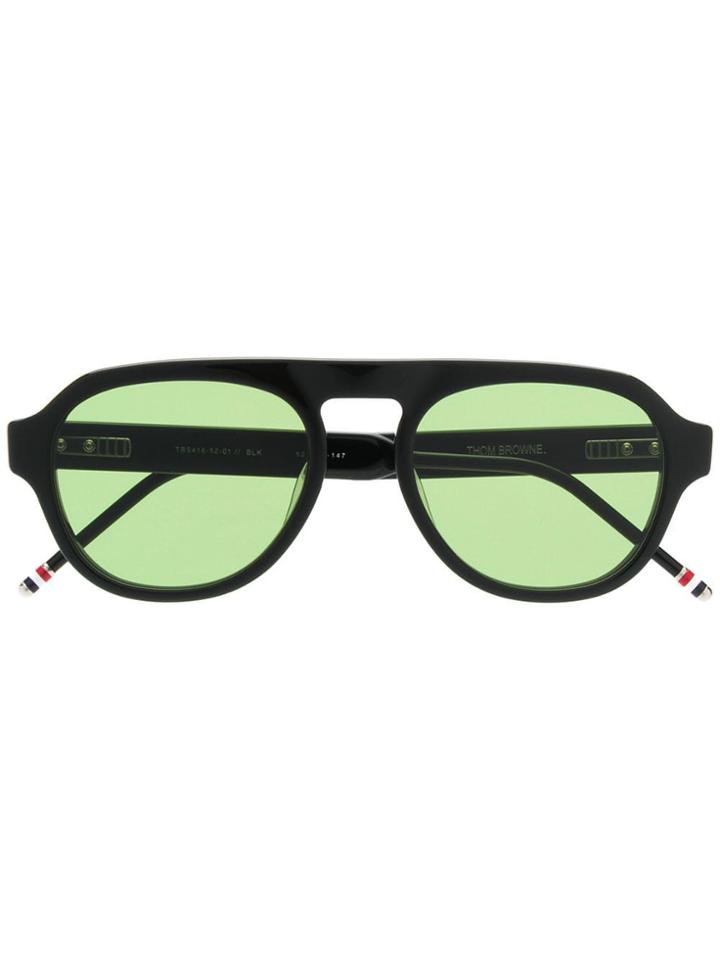 Thom Browne Eyewear Aviator Shaped Sunglasses - Black