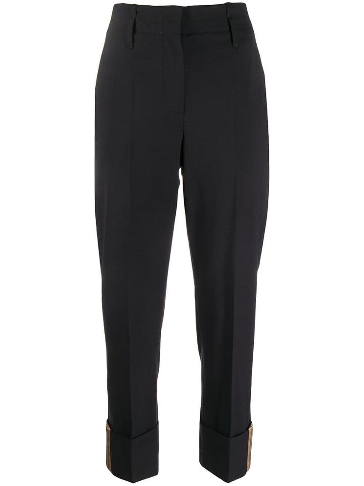 Brunello Cucinelli Lana Tropical Trousers - Black