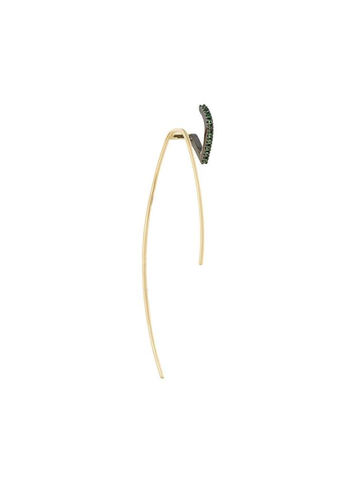 Maria Black 'elodie Vert' Twirl Tsavorite Earring, Women's, Metallic