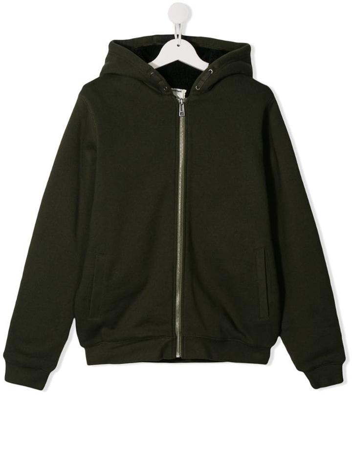 Zadig & Voltaire Kids Teen Embroidered Logo Knit Hoodie - Green