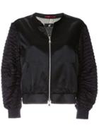 Loveless Embroidered Bomber Jacket - Black