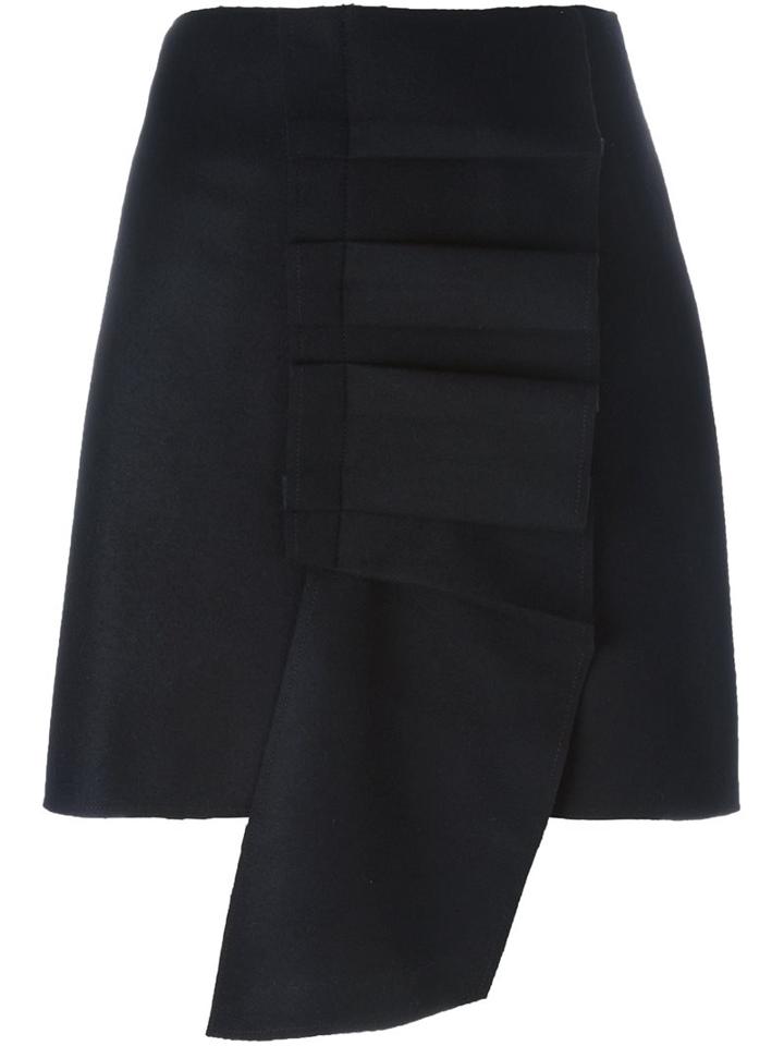Jacquemus Ruffle Detail Skirt, Women's, Size: 36, Black, Polyamide/spandex/elastane/virgin Wool