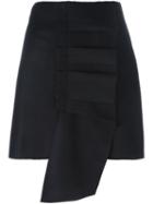 Jacquemus Ruffle Detail Skirt, Women's, Size: 36, Black, Polyamide/spandex/elastane/virgin Wool