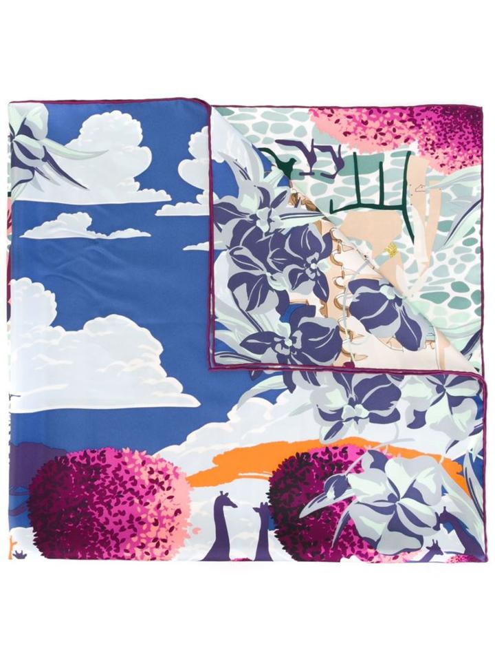 Salvatore Ferragamo Abstract Print Scarf