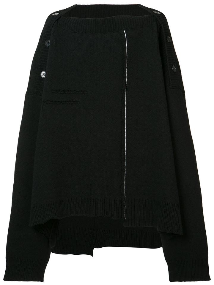 Raf Simons Oversized Jumper, Men's, Black, Wool