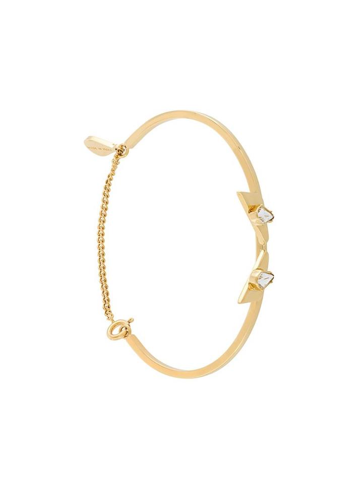 Fendi 'crystal Wonders' Bangle, Women's, Size: Medium, Metallic