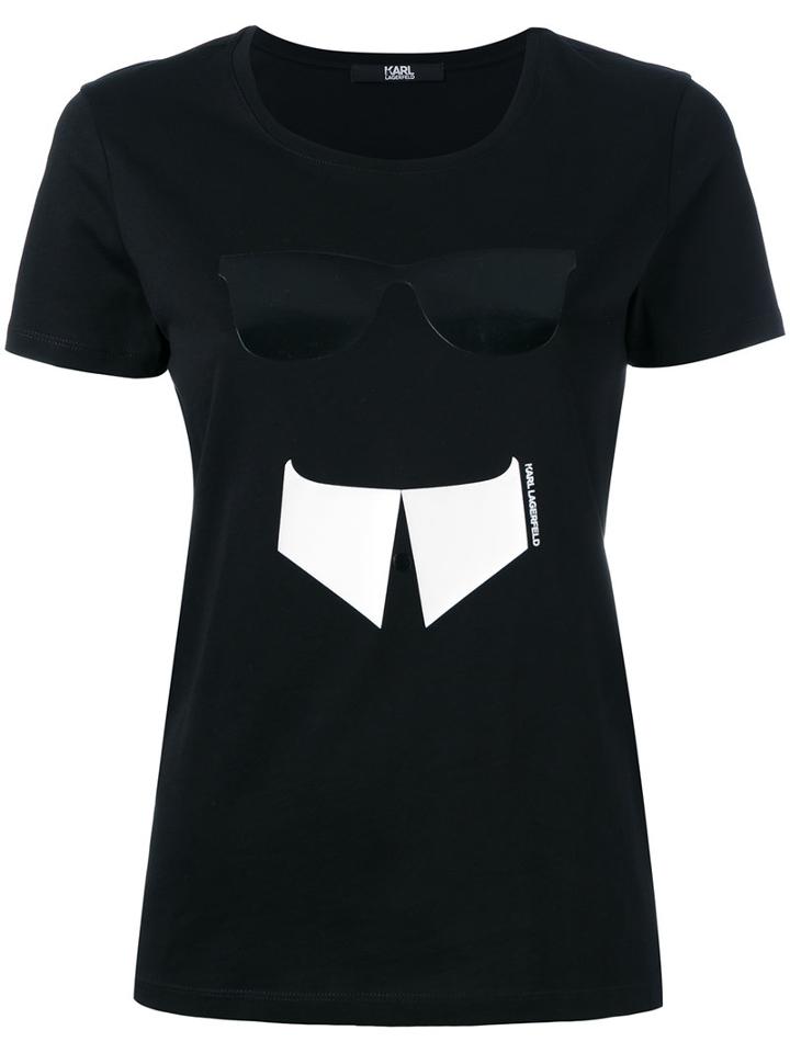 Karl Lagerfeld D1 T-shirt, Women's, Size: Xs, Black, Cotton