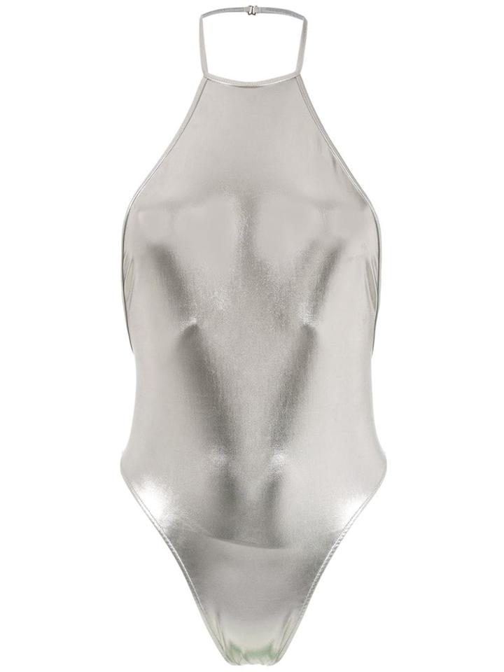 Adriana Degreas Halter Neck Swimsuit - Silver