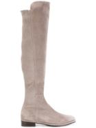 Stuart Weitzman Flat Knee-length Boots - Nude & Neutrals