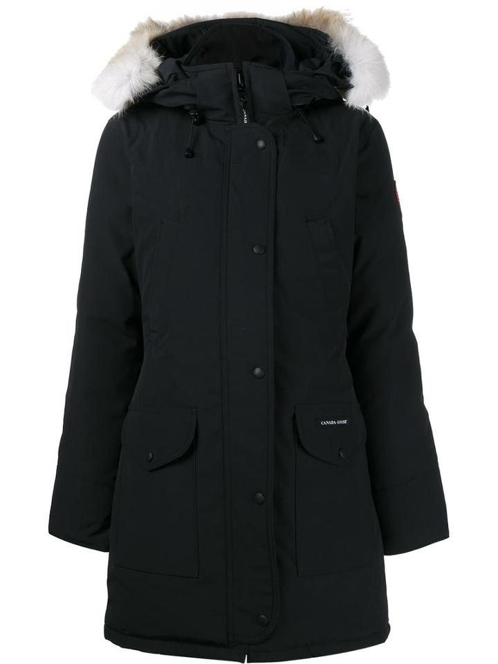 Canada Goose 'trillium' Coyote Fur Trim Parka, Women's, Size: Medium, Blue, Polyester/nylon/feather Down
