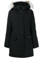 Canada Goose 'trillium' Coyote Fur Trim Parka, Women's, Size: Medium, Blue, Polyester/nylon/feather Down