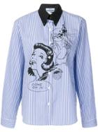 Prada Striped Cartoon Shirt - Blue