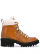 Chloé Bella Shearling Mountain Boots - Brown