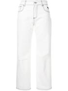 Msgm Ripped Jeans - White