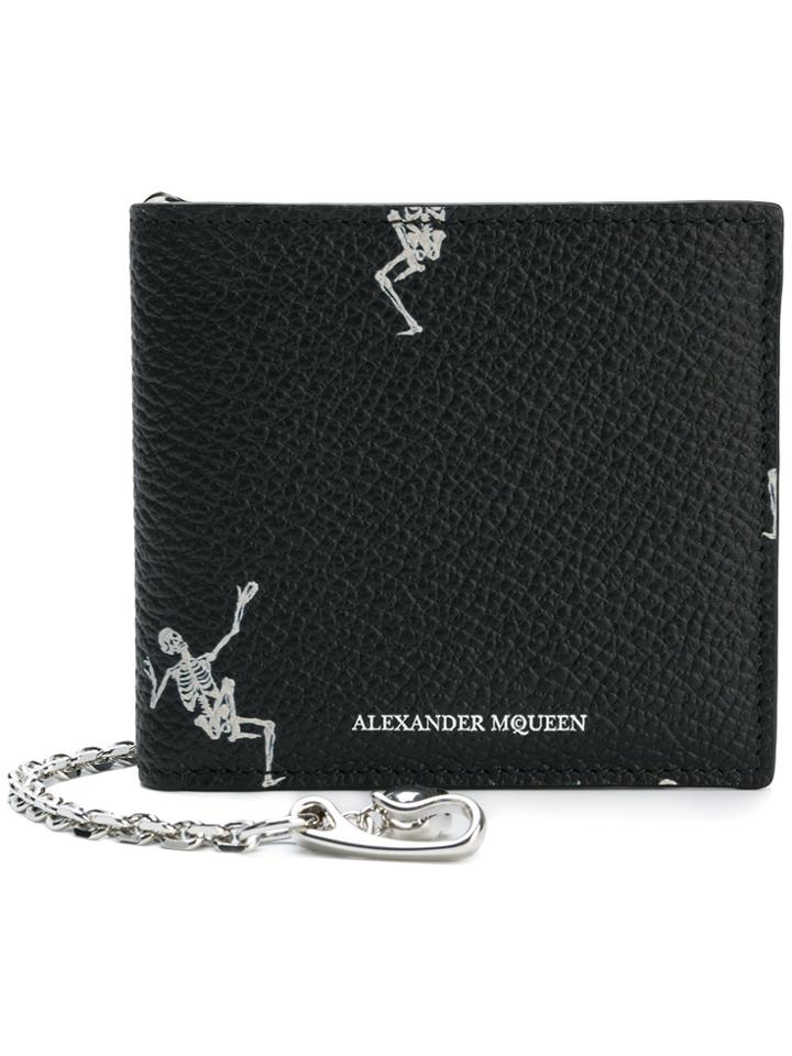 Alexander Mcqueen Dancing Skeleton Wallet - Black
