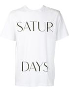 Saturdays Surf Nyc Print T-shirt, Men's, Size: Xl, White, Cotton