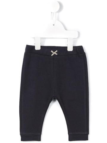Emile Et Ida - Bow Ribbon Trousers - Kids - Cotton/spandex/elastane - 12 Mth, Blue