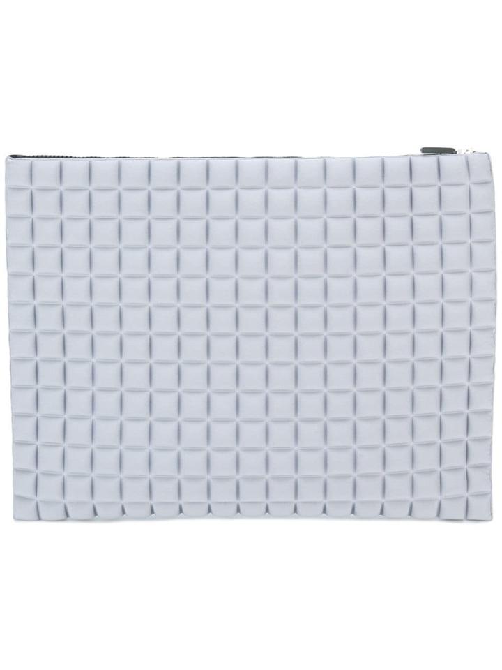 No Ka' Oi Textured Zipped Clutch - Grey