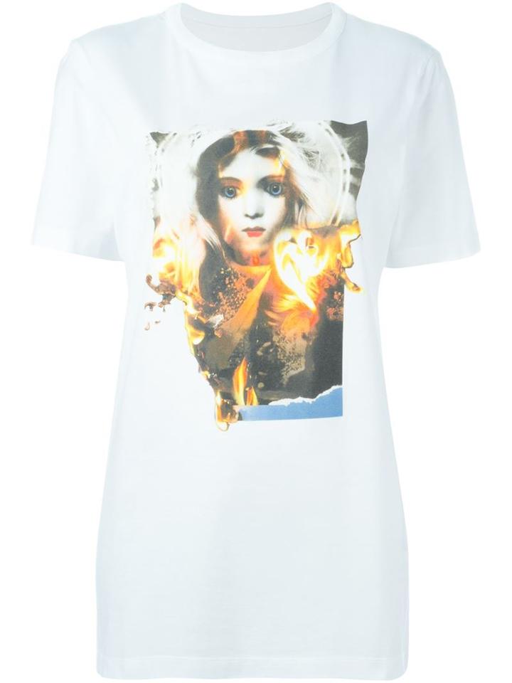 Maison Margiela Collage Print T-shirt, Women's, Size: Medium, White, Cotton