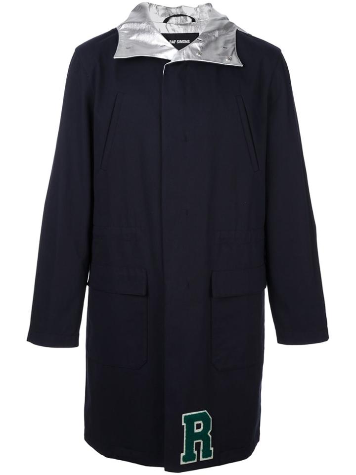 Raf Simons Unlined Metallic Inner Parka - Blue