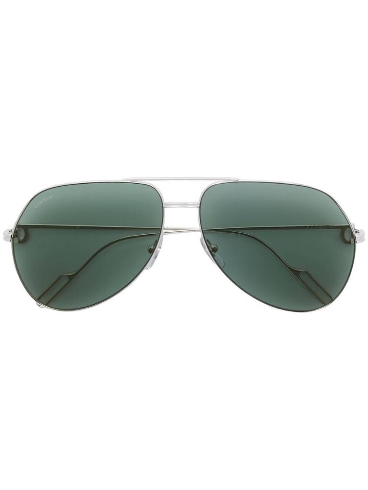 Cartier Aviator Shaped Sunglasses - Silver
