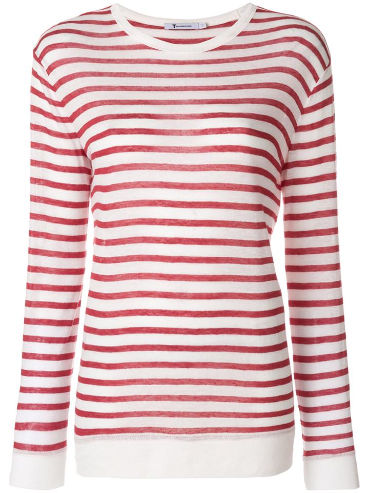 T By Alexander Wang Casual Striped Jersey - Red