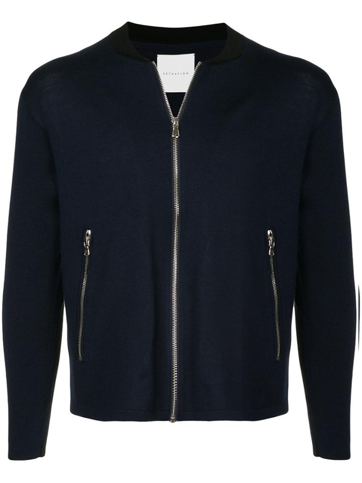 Estnation Zipped Cardigan - Blue