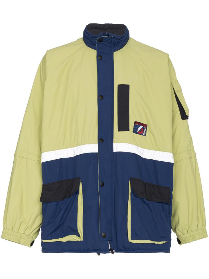 Balenciaga Padded Reflective Parka Coat - Green