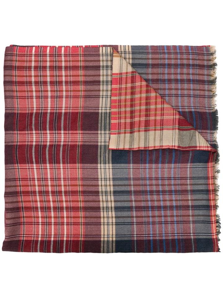 Etro Tartan Scarf - Red