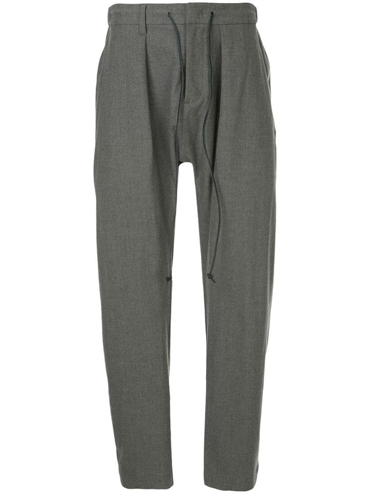 Attachment Tapered Belted Trousers - Grey
