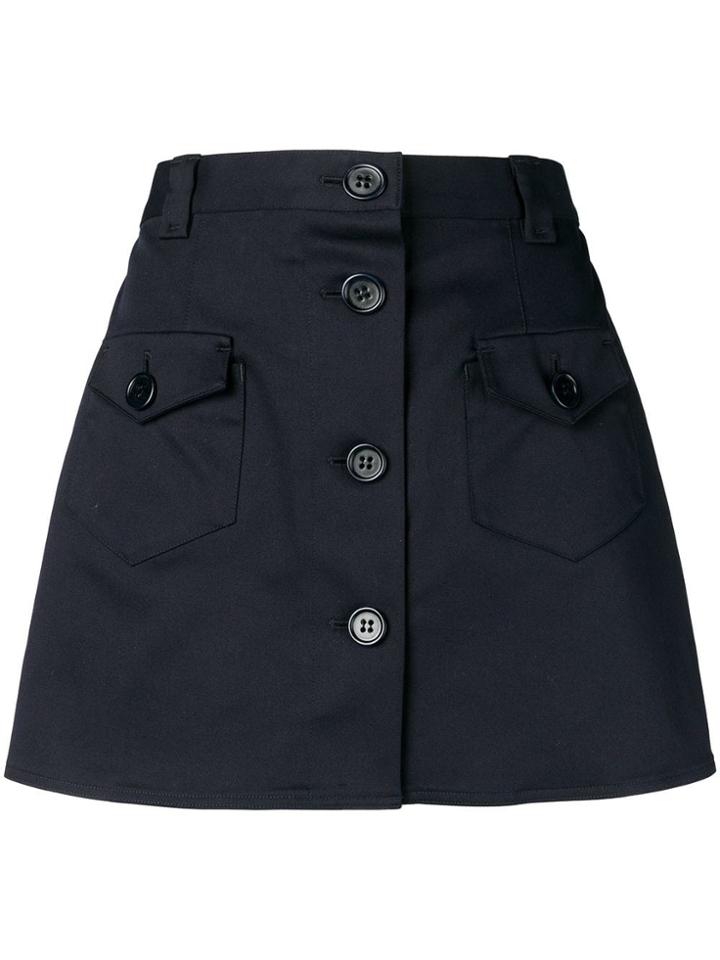 Red Valentino Button Front Skort - Blue
