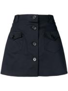 Red Valentino Button Front Skort - Blue