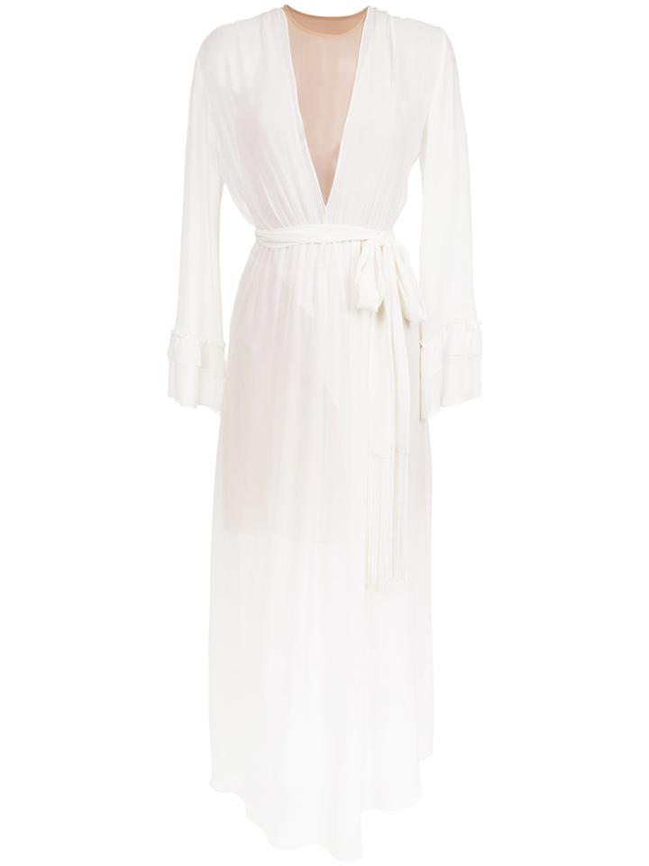 Nk Sheer Silk Dress - White