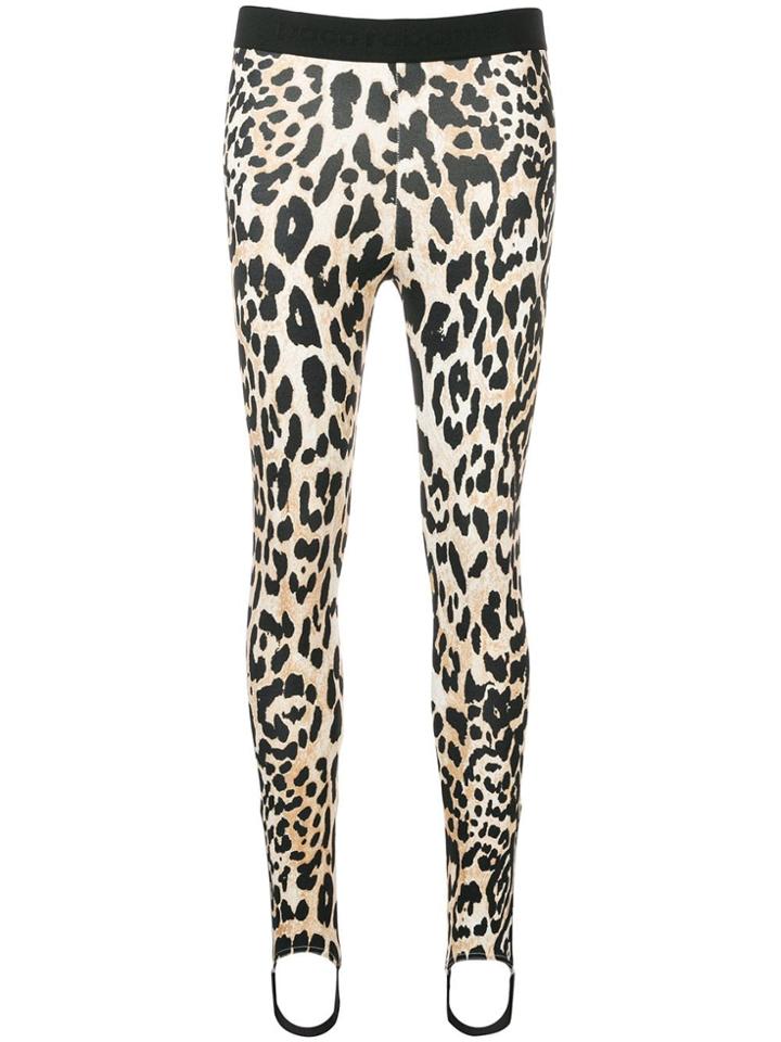 Paco Rabanne Leopard Print Leggings - Neutrals