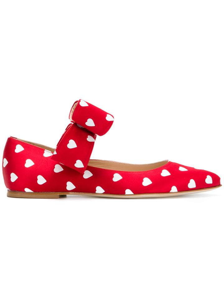 Polly Plume Crazy In Love Bonnie Bow Ballerinas - Red